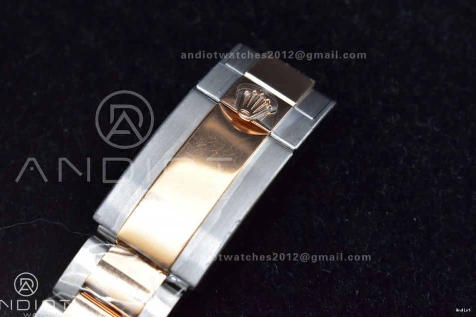 Gold Best Dial Edition Plated VR3235 904L 1:1 Yacht-Master Steel Black Rose Bracelet On 126621 SS Clean 1205